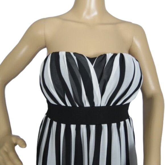 Casting LA Empire Waist Striped Layered Dress - Picture 3 of 9